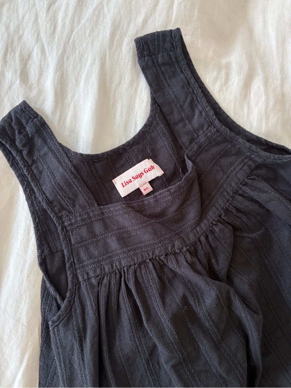 Lisa Says Gah Black Textured Midi Dress - Picture 2 of 3